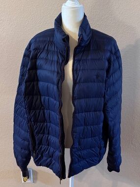 Polo Ralph Lauren puffer Long Sleeve Jacket xl Navy Blue